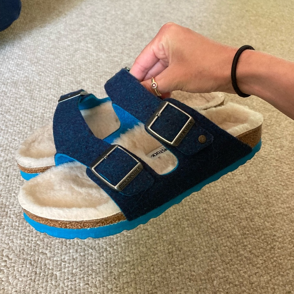 Birkenstock Arizona Rivet Doubleface Blue